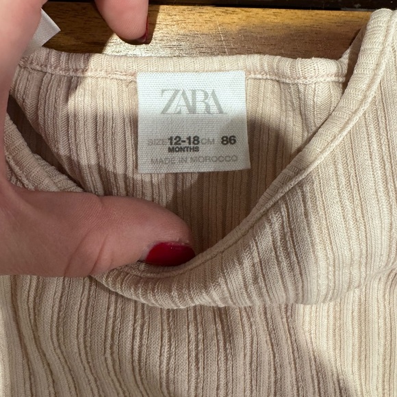 Zara Pink Ruffled Baby Dress 12-18mos - Picture 3 of 4